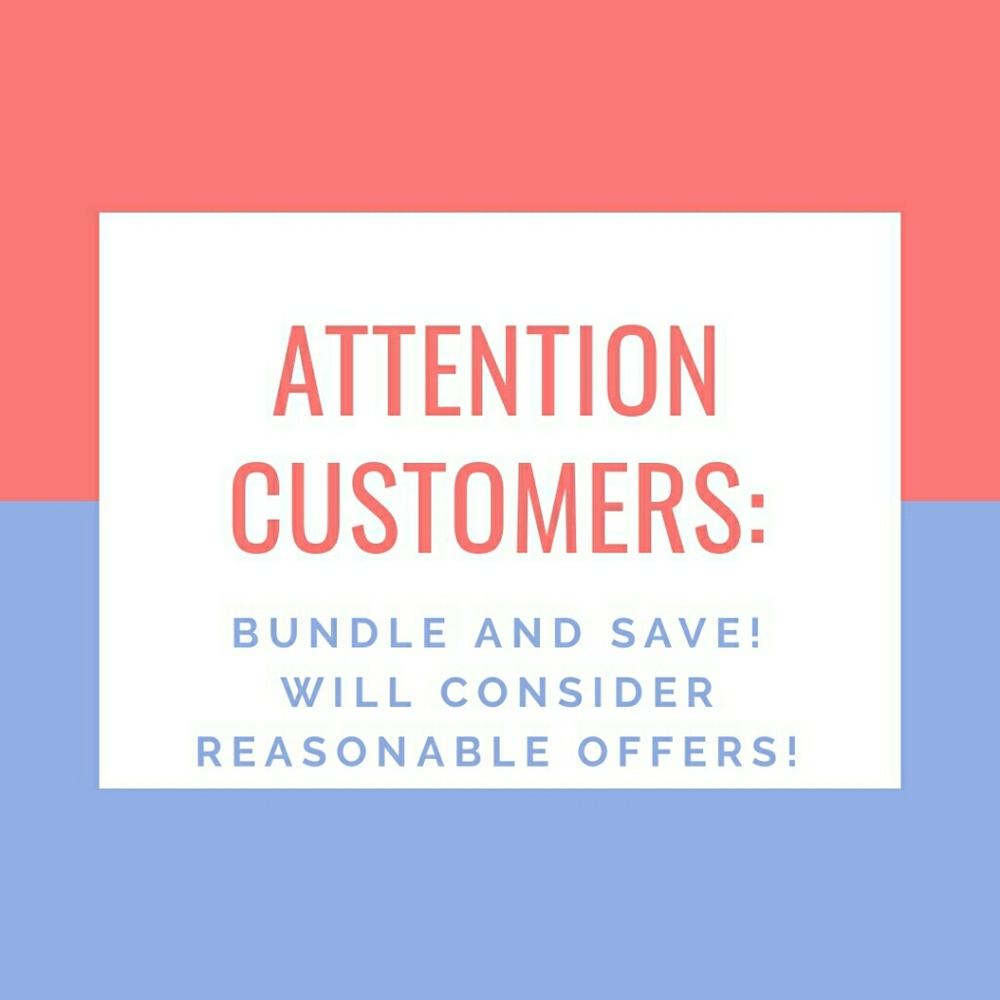 Bundle and Save! Considering Reasonable Offers!